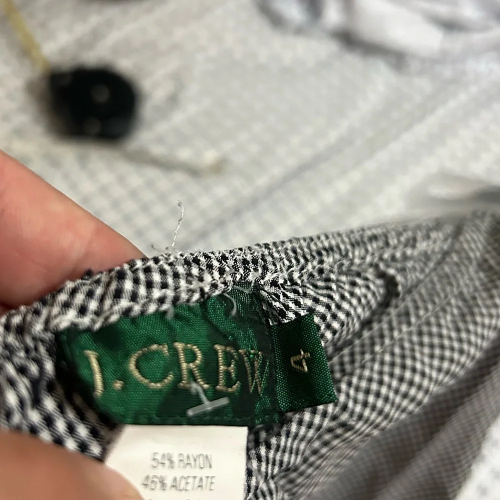 Jcrew vintage mini gingham print skirt